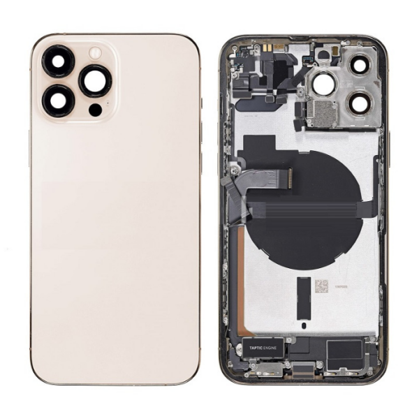 iPhone 13 Pro Max Housing with small parts Pulled Gold