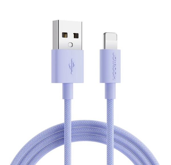 Joyroom Macaron Nylon 2.4A USB-A To Lightning Cable 1m - Purple