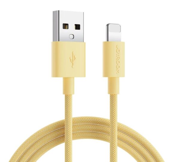 Joyroom Macaron Nylon 2.4A USB-A To Lightning Cable 1m - Yellow